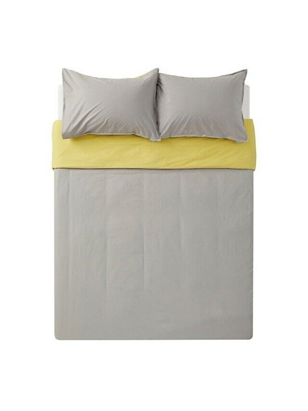 Bluebellgray Cotton Sateen 3-Piece Duvet Cover Set Color Grey Queen Size
